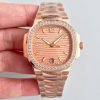 Design Patek Philippe Ladies Nautilus 7118/1200R PF Factory GM Replica Rose Gold Dial