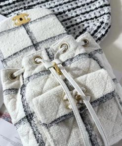 Design Chanel Backback White For Women 9.4in/24cm