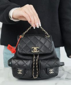 Design Chanel Mini Duma Backpack Caviar Calfskin Black
