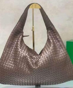 Design Vegan Leather (Pu Faux Leather) Hobo Bag - Handmade Woven Vegan Handbag