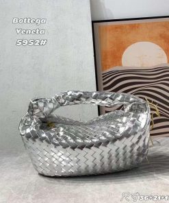 Dark Green Jodie Teen Knotted Intrecciato Leather