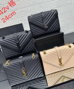 Sheepskin Matelasse Chevron Monogram Medium College Bag