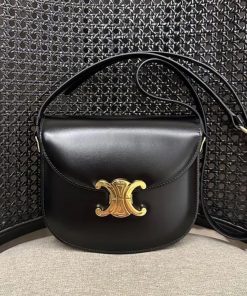 Shiny Calfskin Besace Clea Chain Triomphe