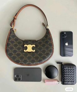 Design MEDIUM AVA TRIOMPHE BAG IN TRIOMPHE CANVAS AND CALFSKIN