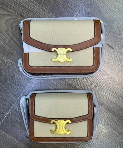 Design CLASSIQUE TRIOMPHE BAG IN TEXTILE AND CALFSKIN