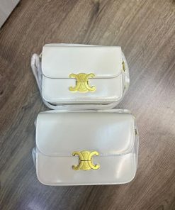 Shiny Calfskin Triomphe Shoulder Bag