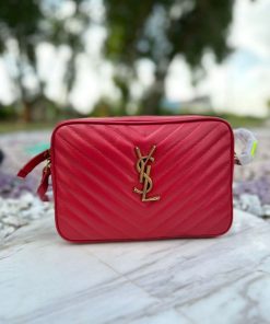 Calfskin Matelasse Monogram Lou Camera Bag Rouge Eros