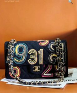 Design Chanel 2023SS Spring and Summer Woolen Series Shoulder Bag Black