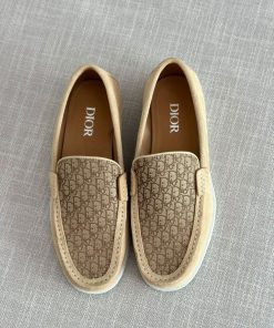 Design DIOR GRANVILLE LOAFER Beige Dior Oblique Suede and Jacquard