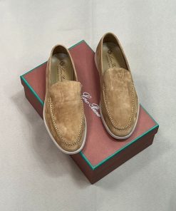 Design Loro Piana - Summer Walk Suede Loafers - Sand