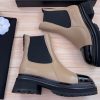 Design CLARKS Taupe Leather Apilla Chelsea Boots