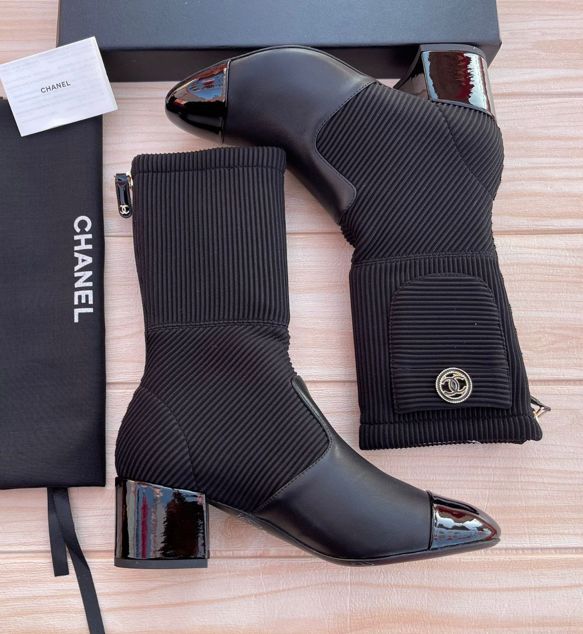 Design CHANEL 2022 Leather Sock Boots