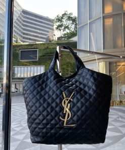 Design Saint Laurent Icare Maxi Shopping Bag Black For Women 16.9in/43cm