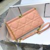 Design DIOR CARO COLLE NOIRE CLUTCH WITH CHAIN Latte Cannage Lambskin