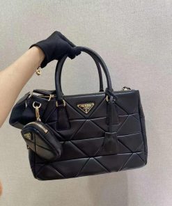 Design prada monolith combat boots made of leather and nylon