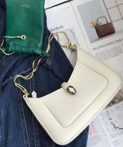 Design BULGARI Calfskin Serpenti Baia Shoulder Bag