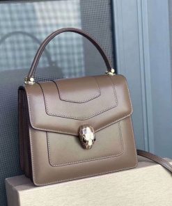 Design BVLGARI Leather Serpenti Forever Handle Bag