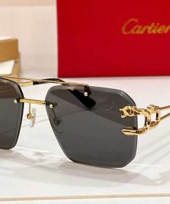 Design Retro Rimless Sunglasses For Men Steampunk Outdoor Cycling Sunglasses