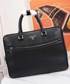 Design prada men's business bag leather