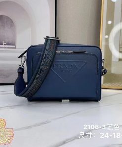 Design Prada Men Saffiano Leather Shoulder Bag With Iconic Prada Material