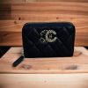 Design CHANEL | Unisex Lambskin Chain Plain Leather Long Wallet