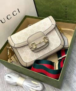 Design GUCCI Beige; Off-White ' 1955' Horsebit Shoulder Bag