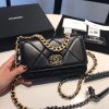 Design Chanel 19 Wallet On Chain Black Lambskin
