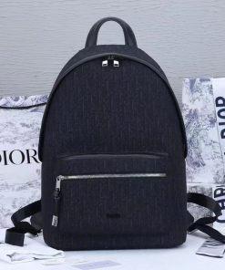 Design CHRISTIAN DIOR Oblique Calfskin Rider Backpack Beige Black