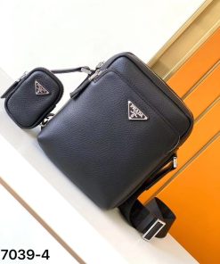 Design prada Double Pocket Casual Crossbody Bag Handbag