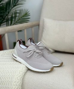 Design LORO PIANA 360 Flexy Walk Leather-Trimmed Knitted Wool Sneakers for men