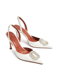 Design Amina Muaddi Camelia 90mm crystal-buckle pumps for women