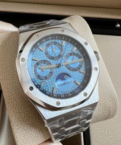Design AUDEMARS PIGUET ROYAL OAK 26574PT PERPETUAL CALENDAR ICE BLUE DIAL REPLCIA 41MM