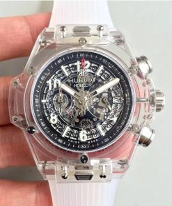 Design HUBLOT BIG BANG UNICO SAPPHIRE REPLICA WATCH HANDS-ON.