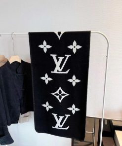 Design BLACK/WHITE 100% cashmere tweed Scarf