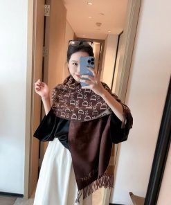Design 2023 New Dior Women's Autumn and Winter Korean Edition Fashion Imitation Cashmere Long Scarf Warm