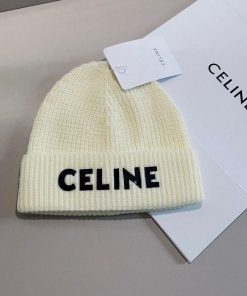 Design CELINE Woven Embroidered Beanie