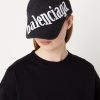 Design Balenciaga Black Diagonal Logo Baseball Cap