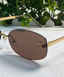 Design Chanel Sunglasses Eyewear Brown Small Good