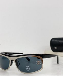 Design Chanel Shield Silver Gray Sunglasses