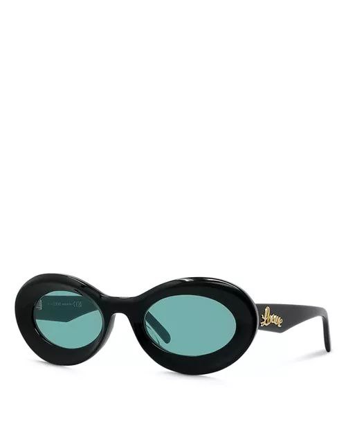 Design Loewe sunglasses Curvy Logo Acetate Oval