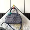 Design Goyard Brown/Black Goyardine Coated Canvas Saint Jeanne PM Satchel