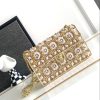 Design Women's Chanel Evening Bag Lambskin Black Pearl