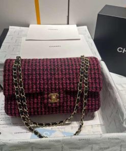 Design Chanel Classic Handbag Wool Tweed & Gold-Tone Metal